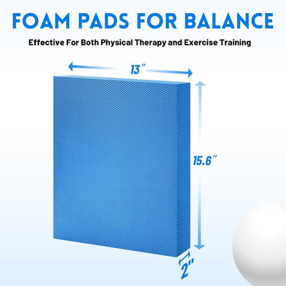 Exercise Balance Pad-15.6"x13" Non-Slip Stability Trainer Pad, 2 Inch Thick Foam Exercise Pad for Physical Therapy, Yoga, Core Training & Stability Training