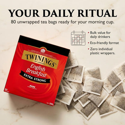 Twinings Extra Strong English Breakfast Tea Bags 80s