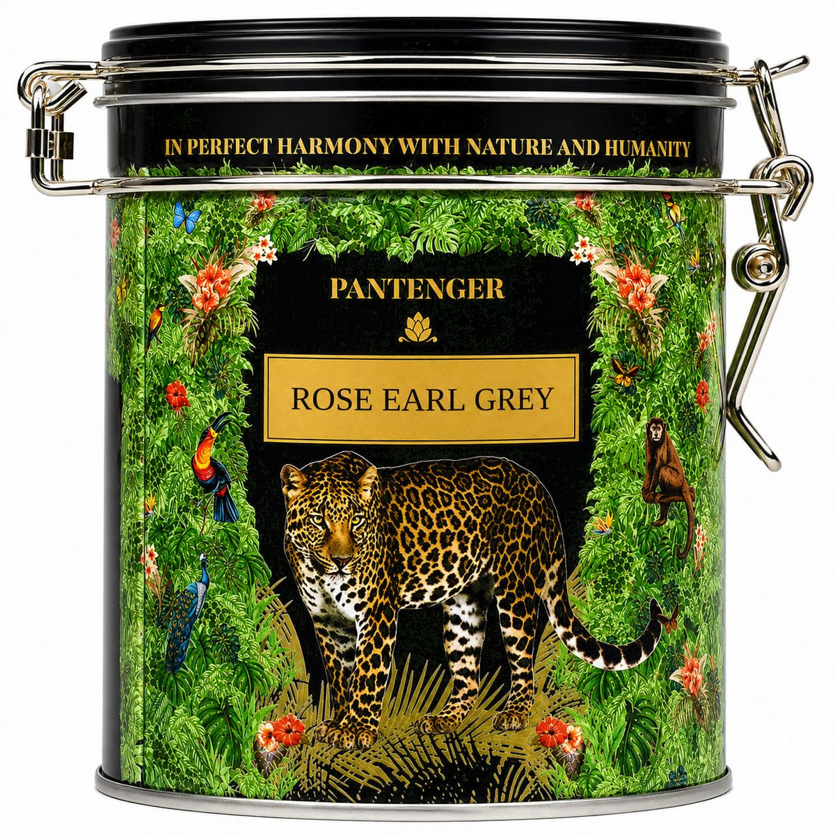 Rose Earl Grey Tea. 3.5 Ounce - 50 servings- Loose Leaf Black Tea Leaves with Bergamot Essential Oil and Rose Petals. Pantenger Earl Grey Tea Loose Leaf.