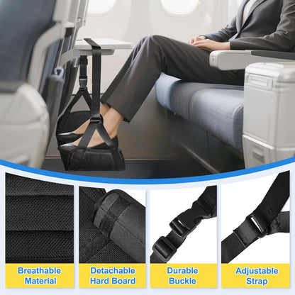 Airplane Foot Hammock for Plane Travel 2 Pack