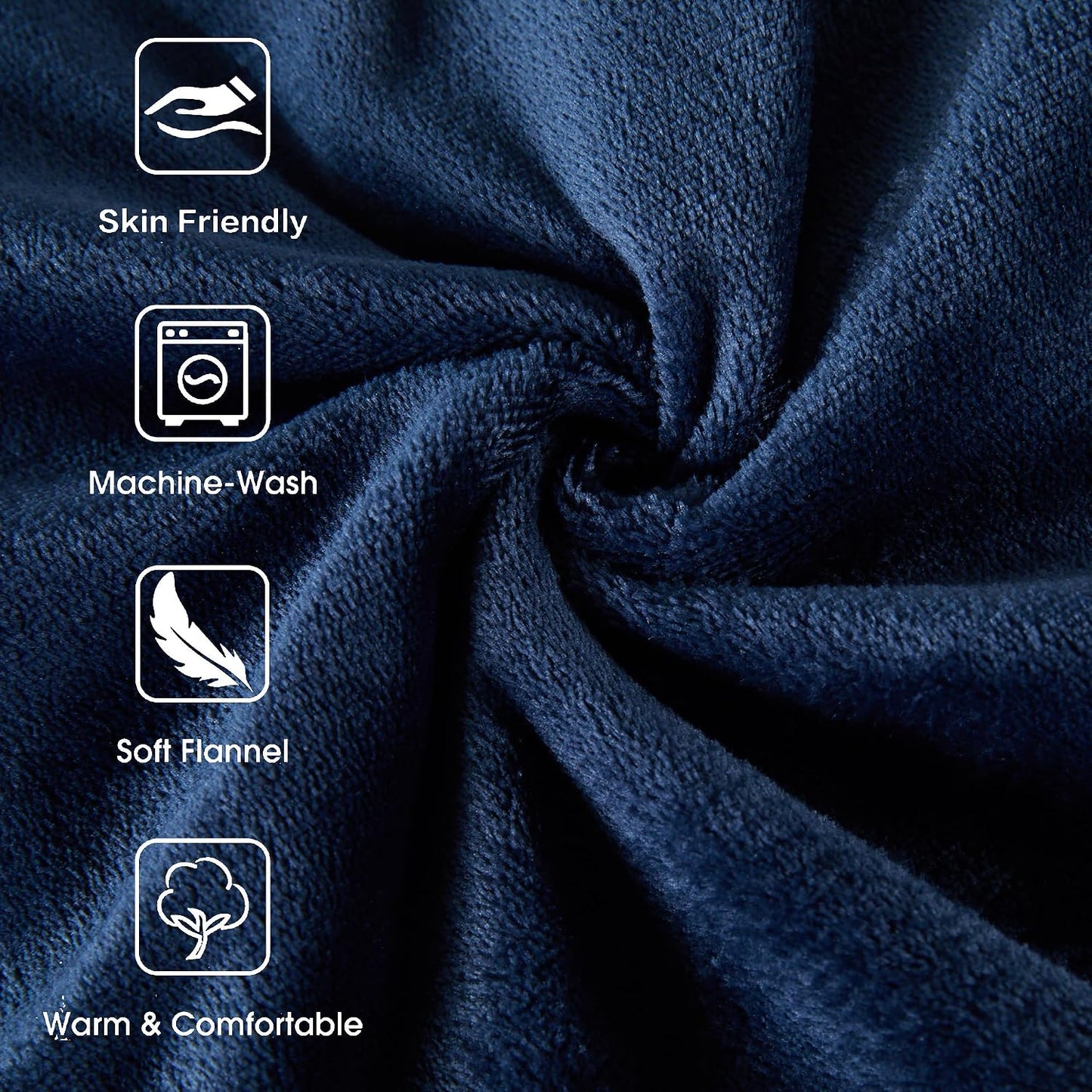 Tefici Heated Blanket Throw 50"x60", Ultra Soft 2-Layer Flannel Electric Blanket, for Home Office Sofa,3 Heat Settings, 4H Auto Off, ETL FCC Certified, Overheat Protection, Machine Washable, Camel