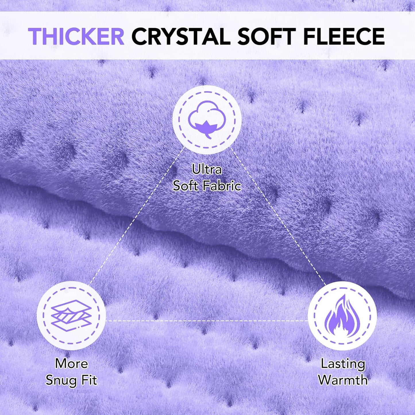 Heating Pad for Back Pain Relief - 33"x17" Extra Large Electric Heat Pad,6 Heat Settings &4 Auto Off, Machine Washable,Overheat Protection,for Shoulders,Neck,Period Cramps,Gifts for Women Mom [Purple]