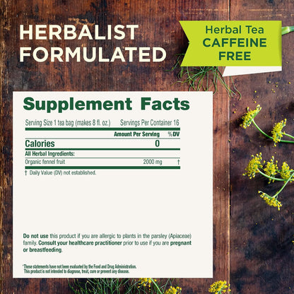 Traditional Medicinals Tea, Organic Fennel, Promotes Healthy Digestion, 96 Tea Bags (6 Pack)