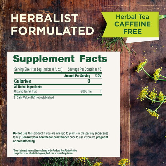 Traditional Medicinals Tea, Organic Fennel, Promotes Healthy Digestion, 96 Tea Bags (6 Pack)