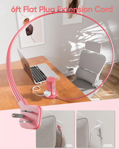 Power Strip Tower, kakyanill Charging Station 9 AC Outlets 8 USB Ports