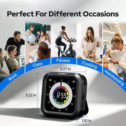 Visual Timer for Kids with Color Display Kitchen Timer 1500mAh Battery