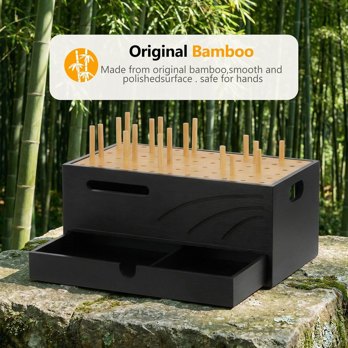 Homde Office Charging Station Organizer: 2 Layer Charger Holder (Natural)