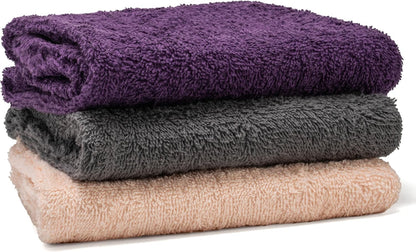 Textila 100% Cotton Hair Wrap Towels for Women (Pack of 2, Raspberry & Green) – Soft & Absorbent Turban Towels for Long, Curly, Frizz-Prone Hair