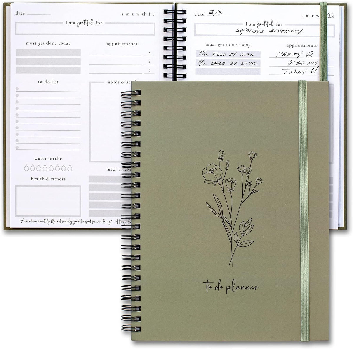 Beautiful To Do List Notebook - Aesthetic Undated ADHD Daily Planner Gift
