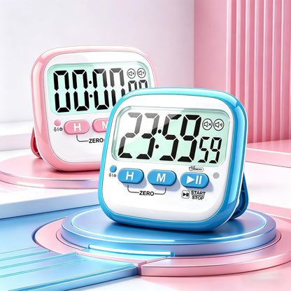 Antonki 2 Pack Classroom Timers for Kids Teachers, Magnetic Countdown Digital Kitchen Timer for Cooking, Study, Exercise, Games, Time Mangement - Loud/Silent Mode - Battery Included