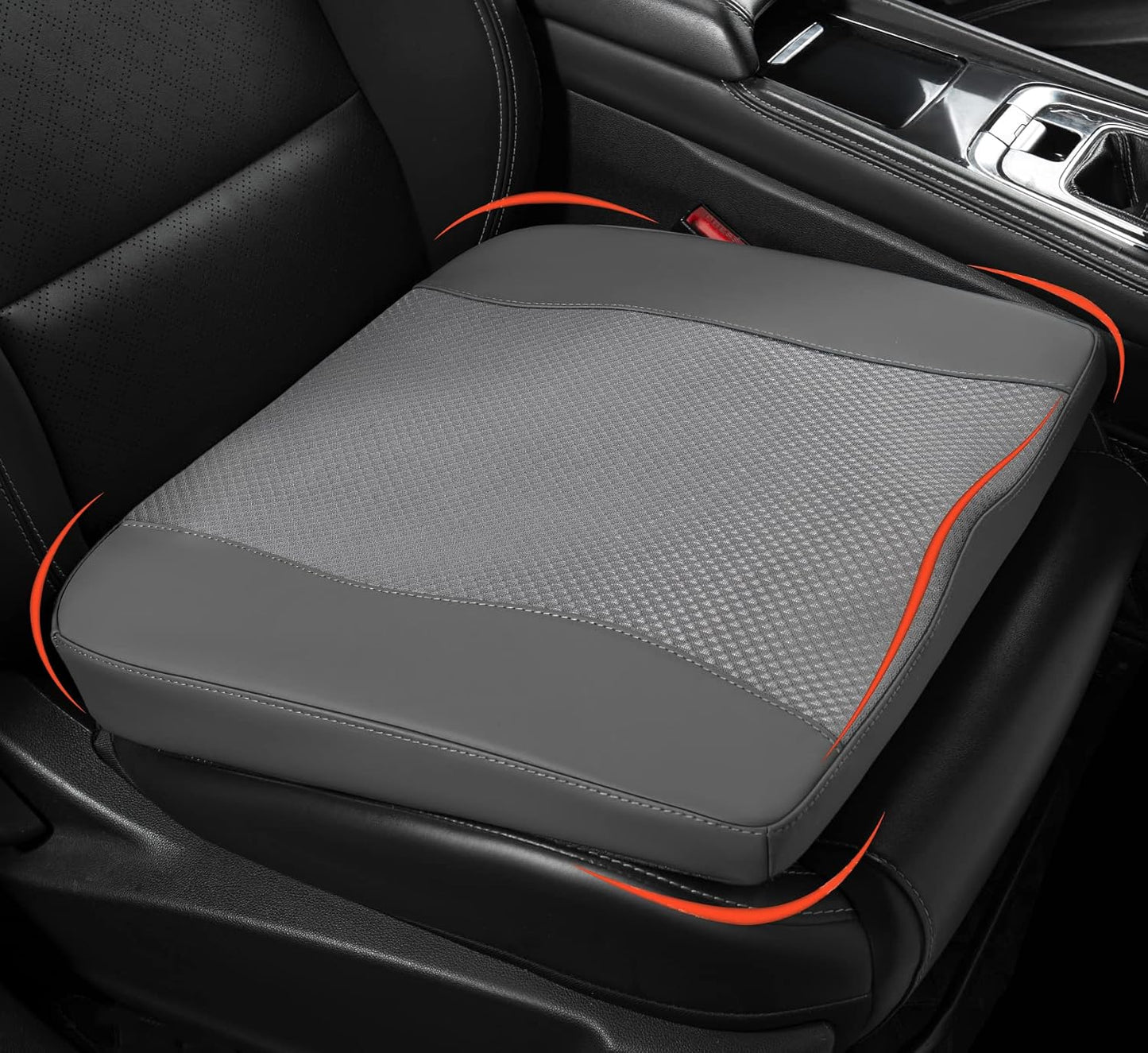 Lofty Aim Car Seat Cushion, Comfort Memory Foam Car Cushions for Driving - Sciatica & Lower Back Pain Relief, Driver Seat Pillow for Auto, Office Chair, Wheelchair - Black