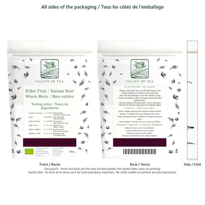 Elder Fruit Dried Whole Berries - Tea Syrups and Preserves