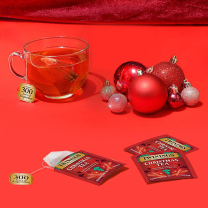 Twinings Christmas Tea, Holiday Spiced Black Tea Bags, 20 CT Box (6 Pack)