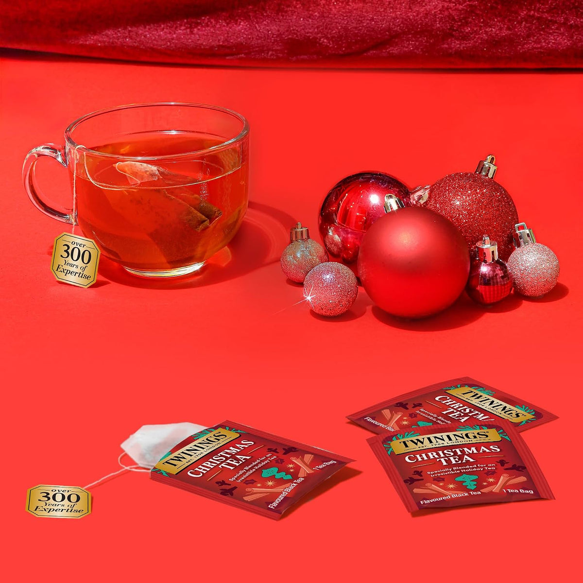 Twinings Christmas Holiday Variety Tea Bag Pack (20 Count), 4 Flavours Include Christmas Tea, Winter Spice, Gingerbread Joy, Peppermint Cheer, Seasonal Gift for Her, Him, Family, Friends