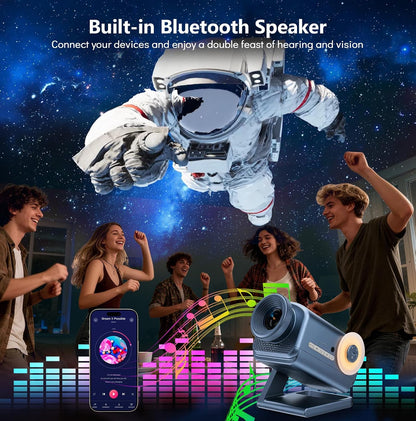 Rossetta 3D Projector with 60 Scenes, Galaxy Star Projector for Room Decor | Bluetooth Speaker, 1H/2H Timer & Remote, Night Light for Bedroom, Party, Christmas & Birthday Gifts for Adults, Girls, Boys