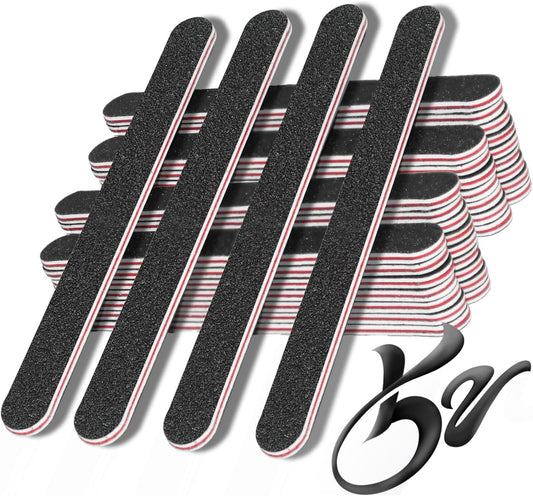 RedFlow Nail Buffer Set Contains 52 Nail Files, Double Sided 100/180 Grit Nail Files, Nail Buffering Files for Home and Salon Use (52 Pack)