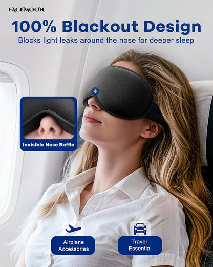 3D Cooling Gel Weighted Eye Mask for Sleeping, 100% Blackout Sleep Mask