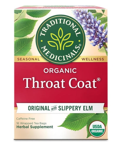 Traditional Medicinals Organic Throat Coat Seasonal Tea, 16 Tea Bags (Pack of 1)