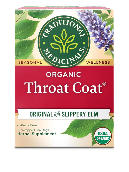 Traditional Medicinals Organic Throat Coat Seasonal Tea, 16 Tea Bags (Pack of 1)