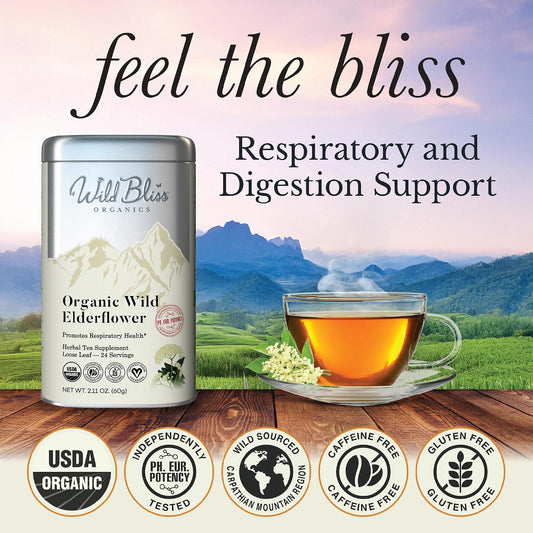 Organic Lemon Balm Tea - Caffeine Free Loose Leaf Herbal Tea - Pharmacopoeia Potency - 25 Servings
