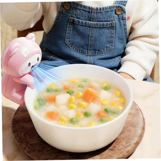 Mini Cooling Fan: Cute Frog Food Clip-on Fan