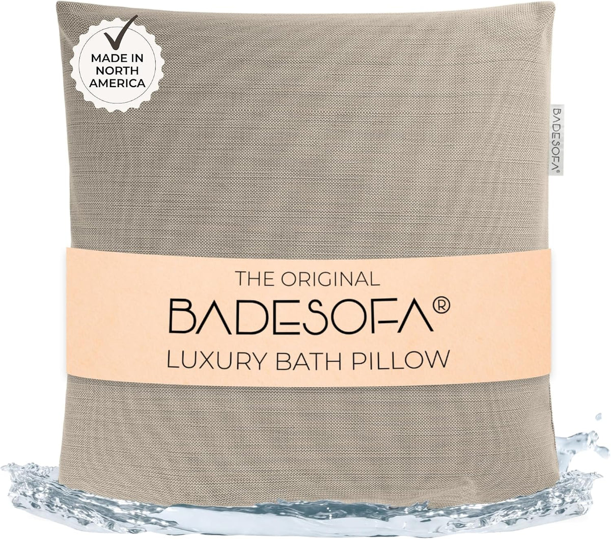 BADESOFA® Luxury Bath Pillow M in Ivory, Quick-Drying Bath Back Pillow