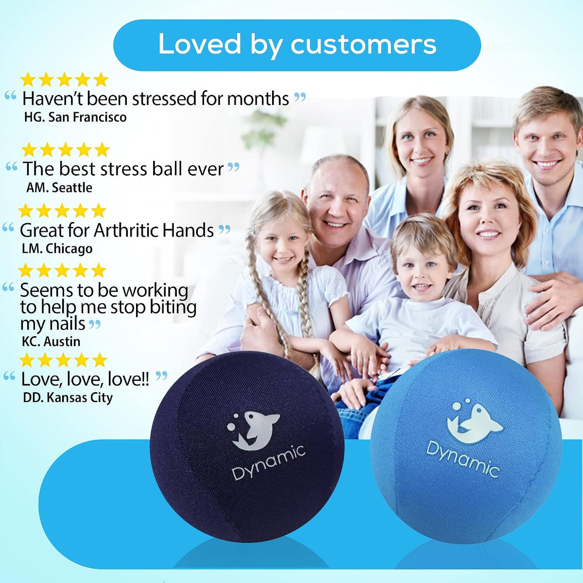 Serenilite Hand Therapy Exercise Stress Ball Bundle - Stress Ball 2.0 with Dynamic Resistance & Grip Strengthening - Therapeutic Hand Restoration