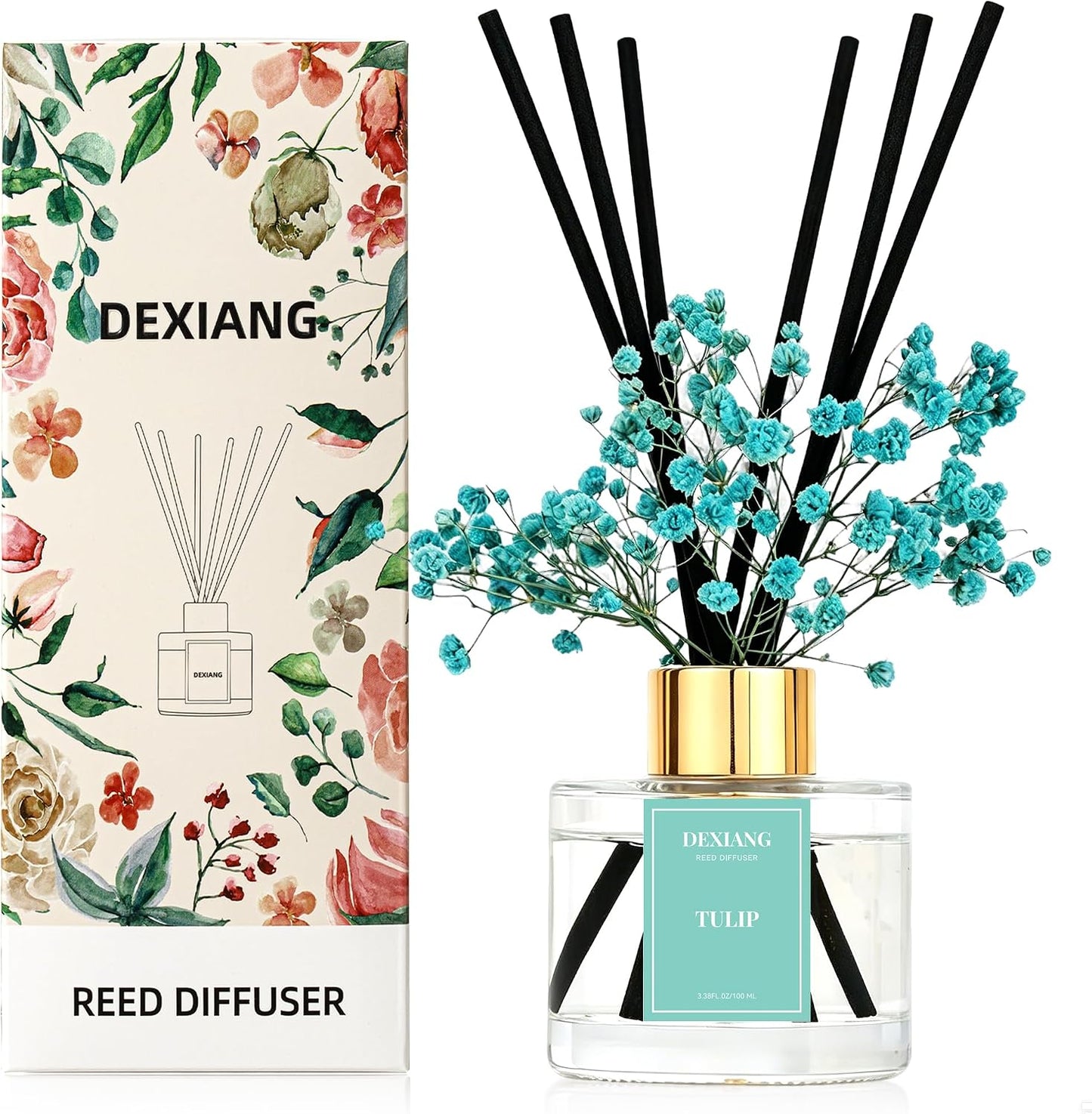 Reed Diffuser Set, Coconut 3.38 fl oz Oil Home Fragrance Bathroom Decor