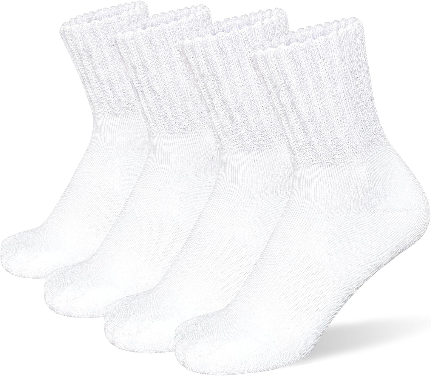 suaskk Womens Cozy Solid Thick Cushioned Thermal Crew Boot Socks 4 Pairs | Soft and comfortable, Arch Support, Non-Slip, Sturdy and durable