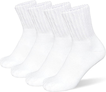 suaskk Womens Cozy Solid Thick Cushioned Thermal Crew Boot Socks 4 Pairs | Soft and comfortable, Arch Support, Non-Slip, Sturdy and durable