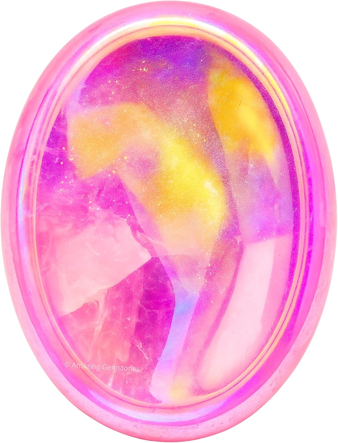 Amazing Gemstone Labradorite Thumb Worry Stone, Anxiety Stone, Healing Crystals - Piedra Crystal Fidget for Gift, Meditation, Calming, Relaxation, Stress Relief - Colors B