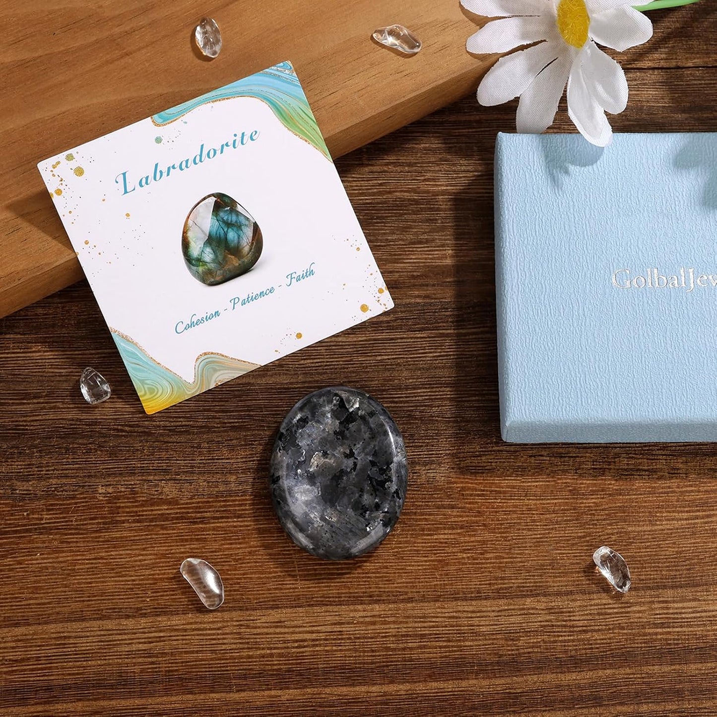 6PCS Thumb Worry Stone for Anxiety Healing Crystals Sets, Hand Carved Crystals and Healing Stones, Meditation Crystal Reiki Natural Relax Palm Stone for Anxiety Therapy Relief