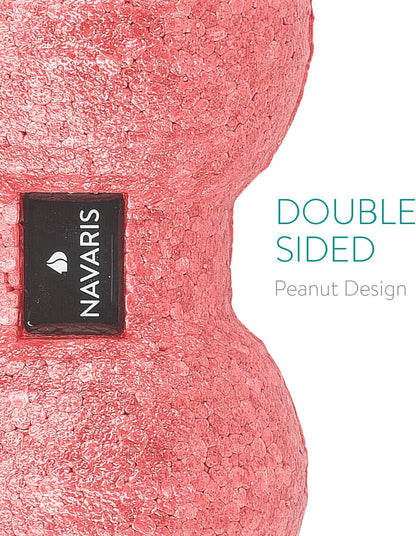 Navaris Double Massage Ball - Peanut Shaped Self-Massage Balls Trigger Point for Muscle Relaxation - Peanut Balls
