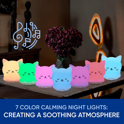 Rainlax Mindfulness Breathing Kitty, 4-7-8 Guided Visual Meditation Light