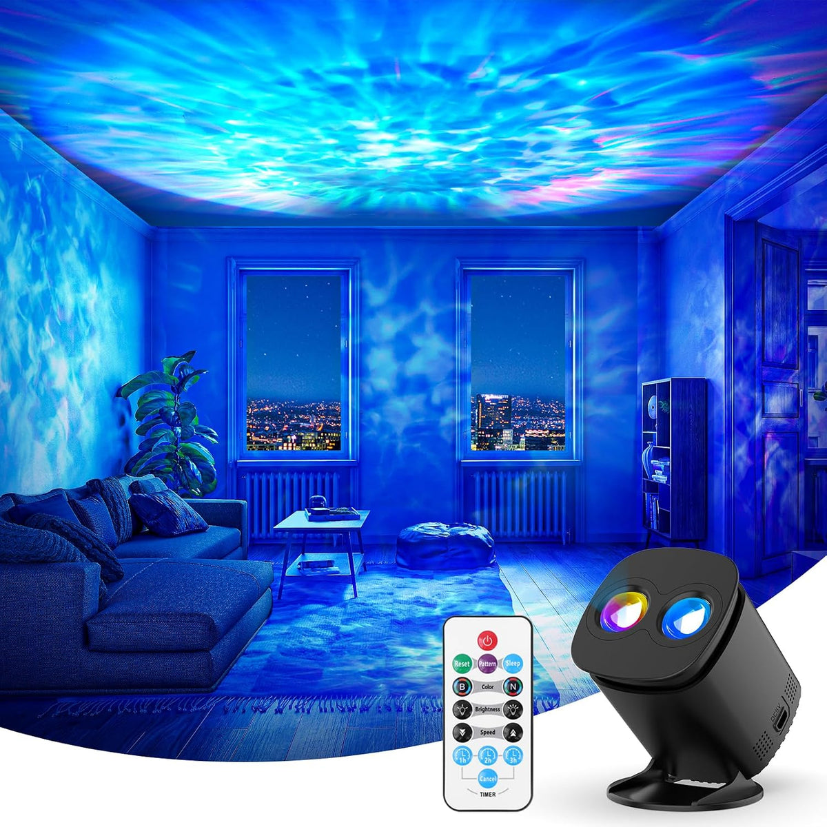 Galaxy Projector for Bedroom, Night Light for Kids, Nebula Ceiling LED Lamp
