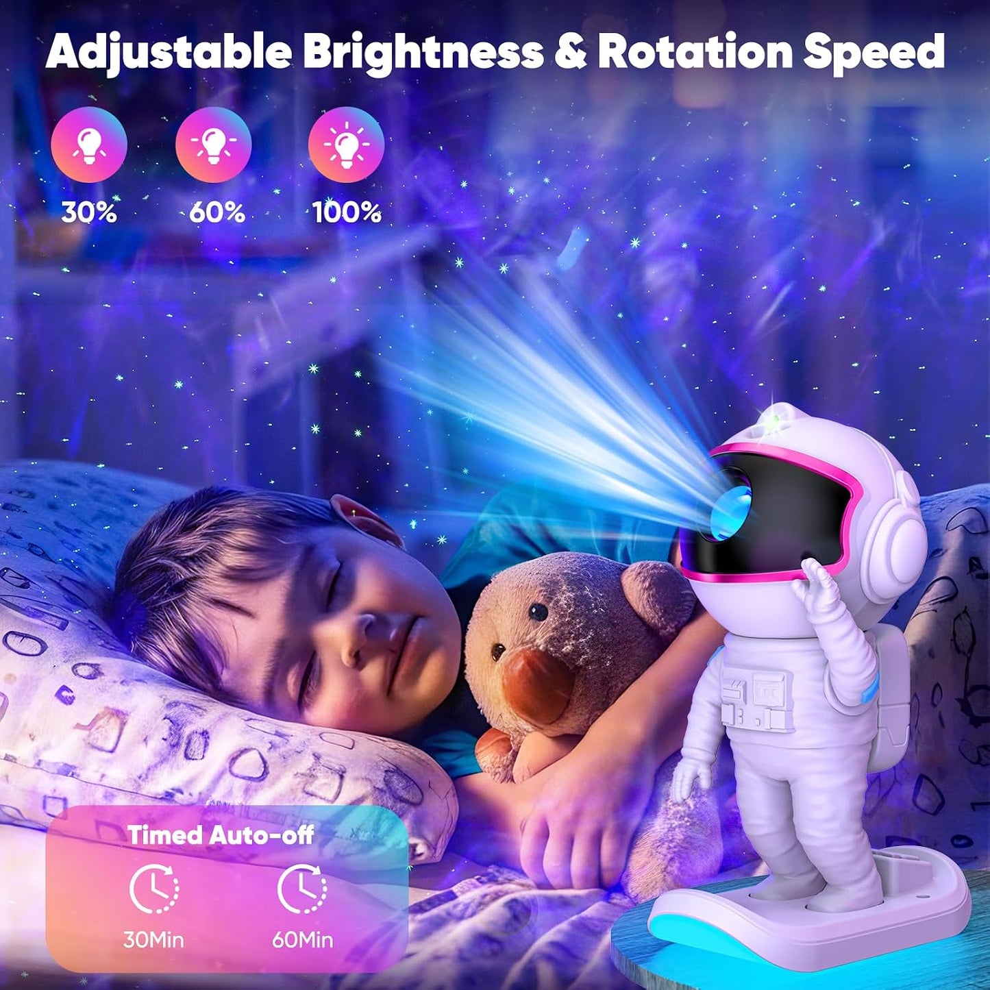 Galaxy Projector, Star Projector Night Light with Timer and Remote for Bedroom, Adjustable Head Angle Nebula Ceiling Lamp, Gifts for Adults, Teens, Christmas, Birthday, Room Decor