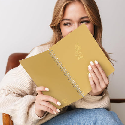 ZICOTO Aesthetic Spiral Notebook Set of 3 For Women - Cute College Ruled 8x6 Journal/Notebook with Large Pockets And Lined Pages - Perfect Supplies to Stay Organized at Work or School