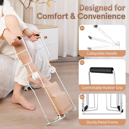 Large Compression Sock Aid Device, for People with Swollen Legs