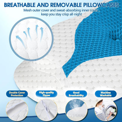 CHxxy Cervical Neck Pillow for Pain Relief Sleeping, Memory Foam Pillows