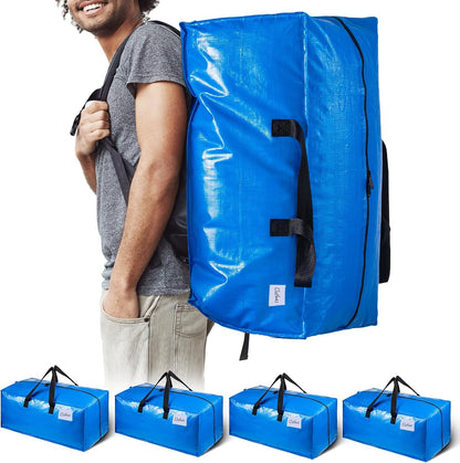 TAILI Blue Extra Large Moving Bags,Storage Bags with Visible Window