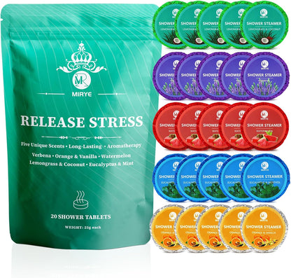 18-Pack Shower Steamers Aromatherapy, Self Care Birthday Gifts for Women Men, 6 Scented Organic Shower Bombs with Natural Essential Oils Relaxation Home SPA, Travel Essentials, Appreciation Gifts