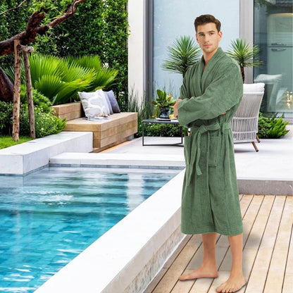 Ramesses Bathrobe Mens,Premium Thick Terry Cloth Bathrobe,Towel Bath robe Long–Staple Combed Men's Cotton Robe