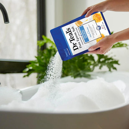 Dr. Teal's Epsom Salt Soaking Solution, Soften & Nourish with Milk and Honey, 48 Oz