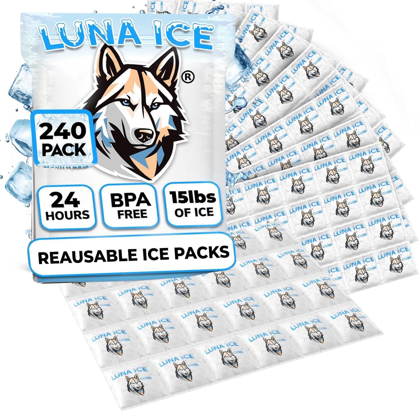 Dry Ice Packs for Shipping - Long Lasting ice Packs - 24+ Hour Freeze Power - BPA Free - 12 Pack Bulk 3 lb – Hielo Seco - Reusable Gel Bricks for Food