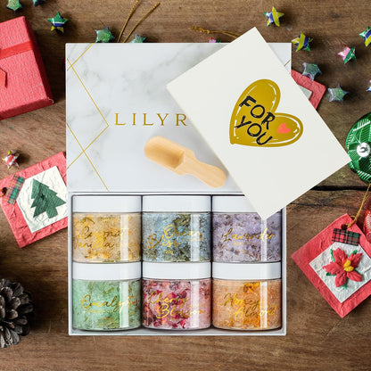 Gifts for Women & Men, Birthday Gifts - 15 Pcs Luxurious Spa Gift Set Bath and Body Gift Set for Mom Dad | Perfect Valentines Day, Christmas, Mothers Day with 6 x 150g Bath Salt 6 x 100g Bath Bomb