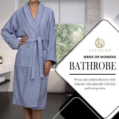 Cotton Unisex Terry Robe, Soft And Absorbent Robes For Men And Women, Bathroom Accessories