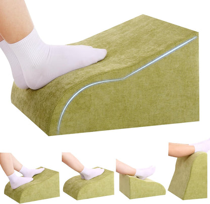 Foot Rest for Under Desk at Work, Ergonomic Under Desk Footrest with Washable Cover for Office, Home & Gaming Leg Elevation Pillow Black