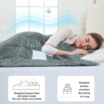 Alomidds Weighted Lap Blanket 7lbs, Cozy Luxury Breathable Weighted Blanket for Adults, Weighted Lap Pad for Travel, Relaxation, Sleeping, Purple, 29" x 24"
