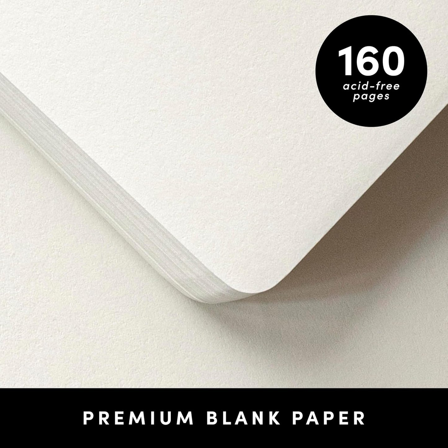 PAPERAGE Lined Journal Notebook, Hardcover Journal for Women & Men, 160 Pages, (5.6 in x 8 in), College Ruled Journaling Notebook for Work, School Supplies & Note Taking, (Black)