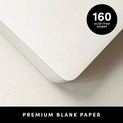 PAPERAGE Lined Journal Notebook, Hardcover Journal for Women & Men, 160 Pages, (5.6 in x 8 in), College Ruled Journaling Notebook for Work, School Supplies & Note Taking, (Black)